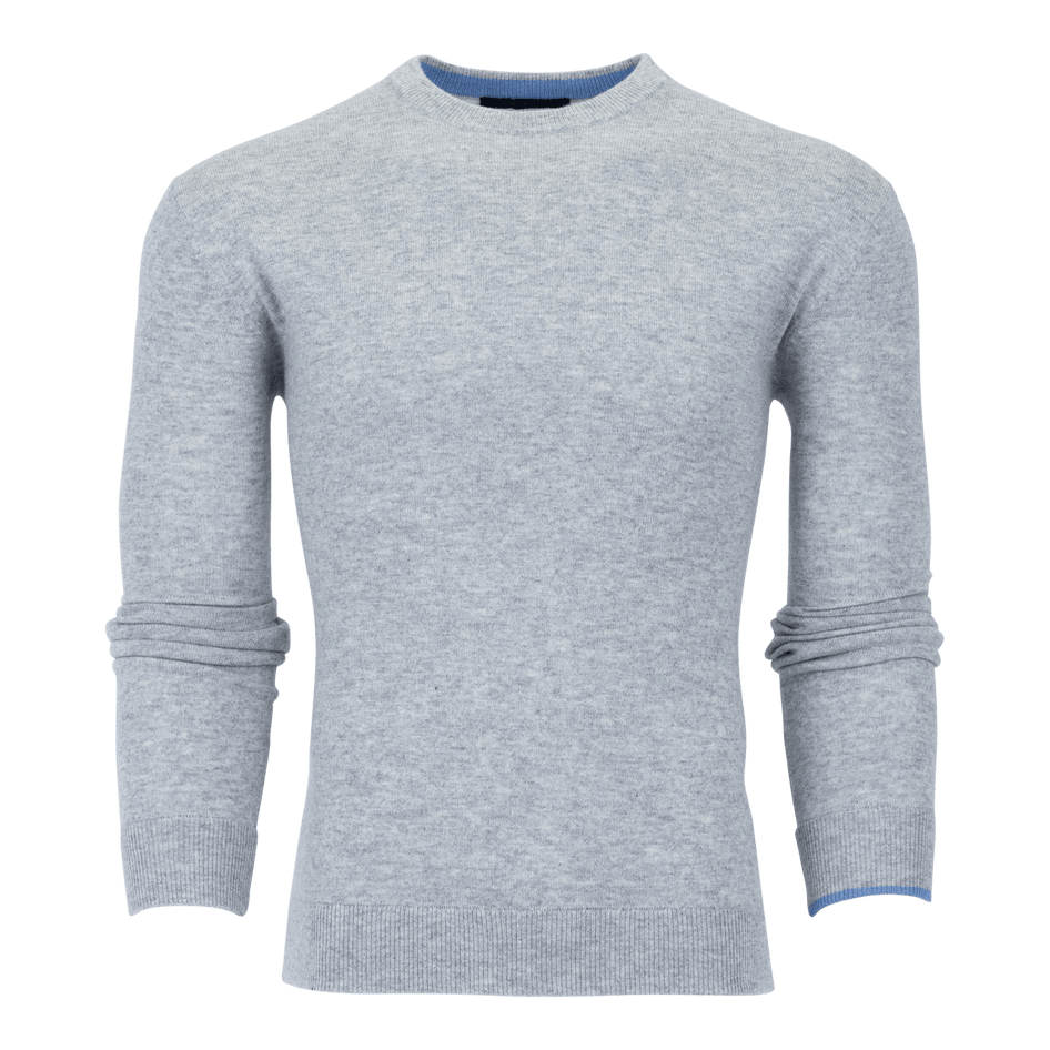 Greyson Clothiers Tomahawk Cashmere Crewneck Sweater (Light Grey Heather)