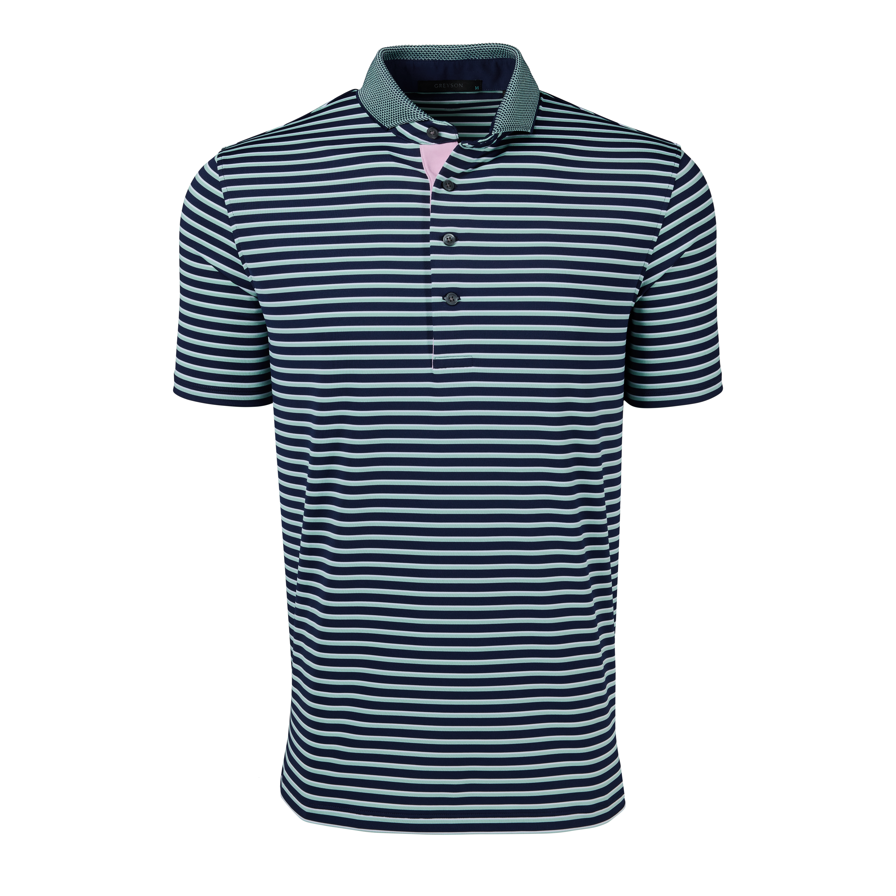 GREYSON グレイソン　人気のHANCOCK STRIPE POLO　M Greyson Hancock Stripe Polo Maltese Blue/Dewberry/Arctic