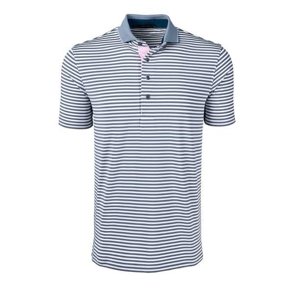 Mens Cypress Short Sleeve Polo - Performance Striped Polo