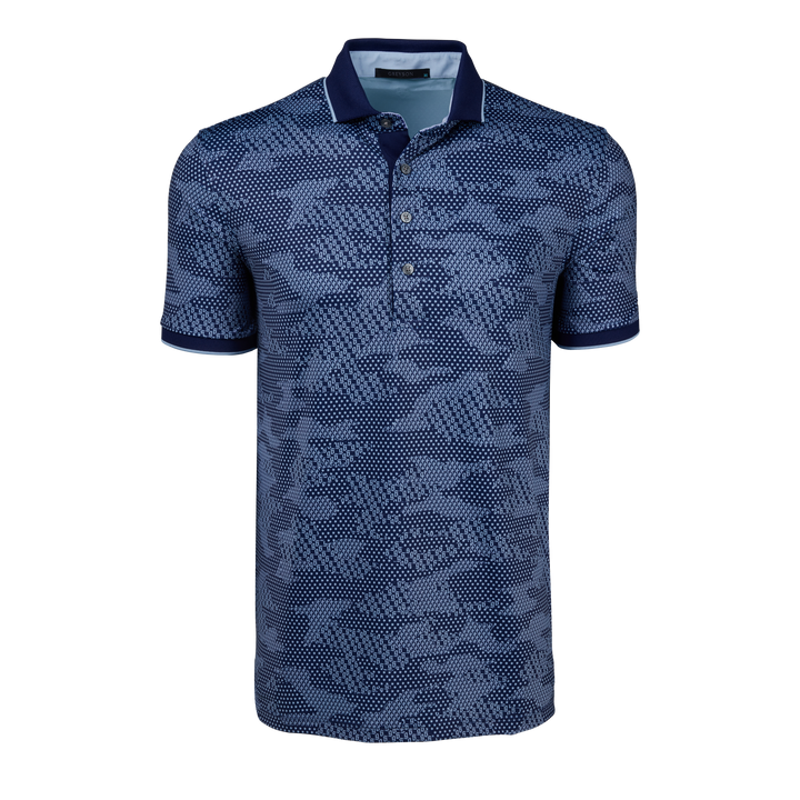 BRIEFING GOLF MS CAMO PRINT POLO（NAVY／M） Haymaker Print Camo Jersey Navy - AW19 | Polo | Peter Millar