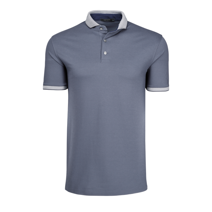 Mens Cherokee Short Sleeve Polo - Performance Pique Polo with Knit Mens Cherokee Short Sleeve Polo - Performance Pique Polo with Knit