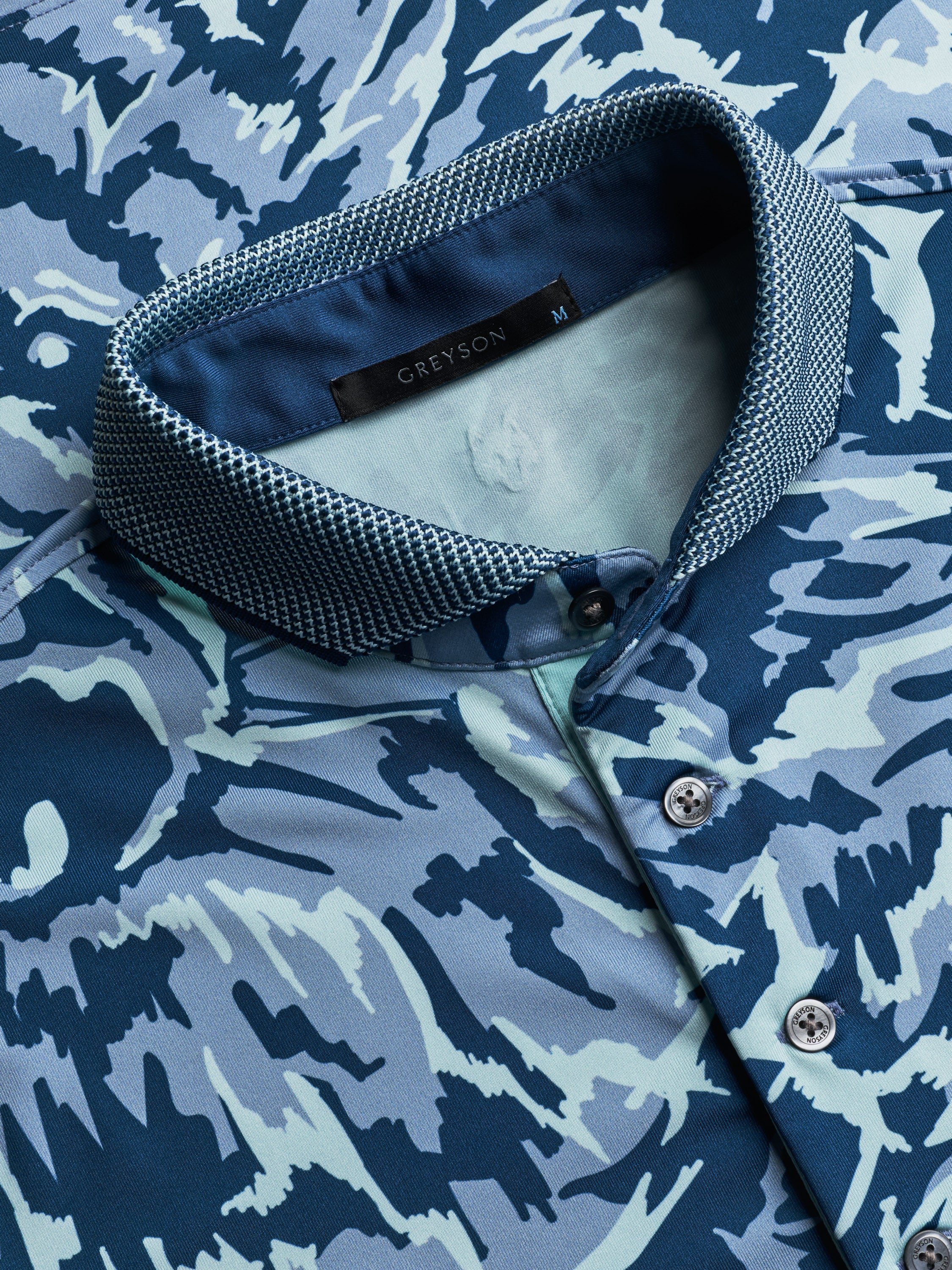 Mens Midas Wolf Camo Short Sleeve Polo - Performance Printed Polo