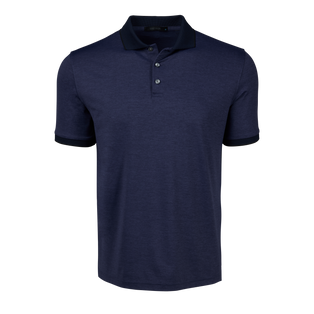 Coyote Greyson Guide Sport Short Sleeve Polo with Contrast Collar - Front View | Greyson Clothiers