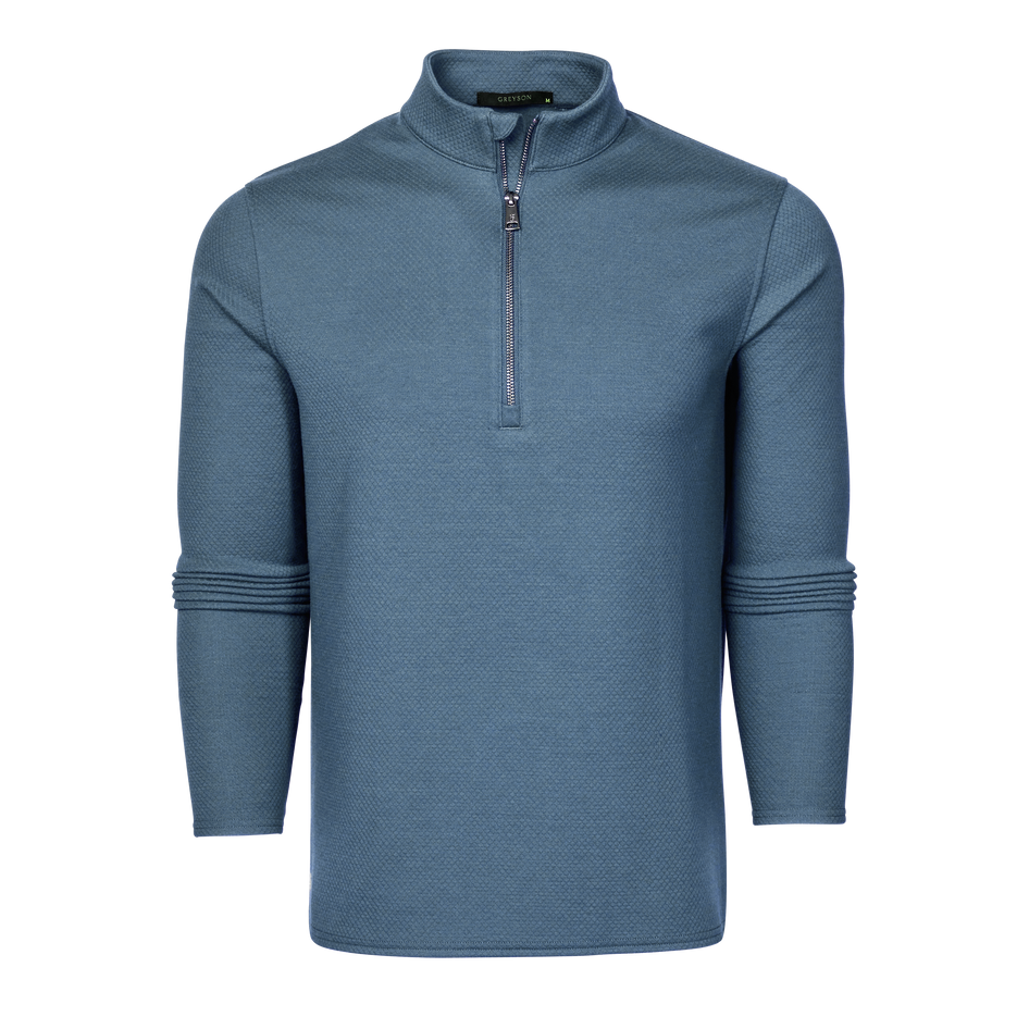 Mens Troy Quarter-Zip - Midweight Textured Fleece Quarter-Zip
