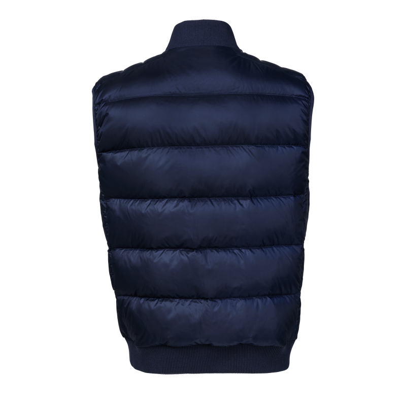ウエア NO GOLF Padded Reversible Vest Navy Reversible Light Padded Zip Vest in Water-Repellent