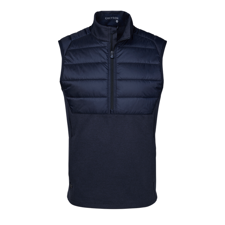 Mens Rhinebeck Hybrid Quarter-Zip Vest - Midweight Quilted Mens Rhinebeck Hybrid Quarter-Zip Vest - Midweight Quilted