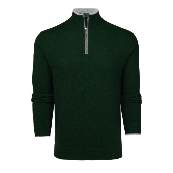 Mens Sebonack Quarter-Zip Sweater - Midweight Wool-Cashmere Blend