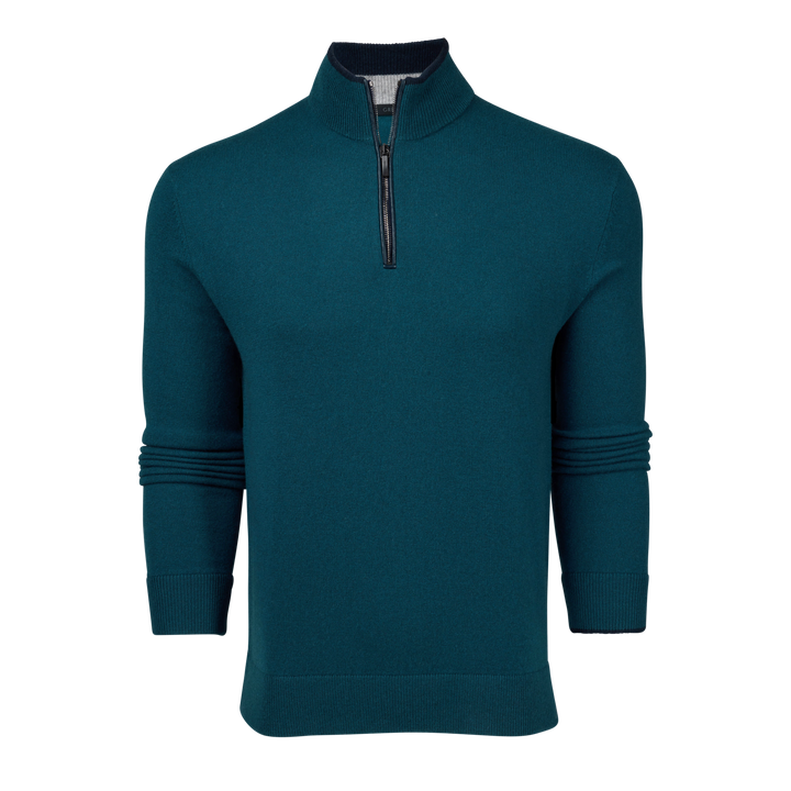 Mens Sebonack Quarter-Zip Sweater - Midweight Wool-Cashmere Blend Mens Sebonack Quarter-Zip Sweater - Midweight Wool-Cashmere Blend