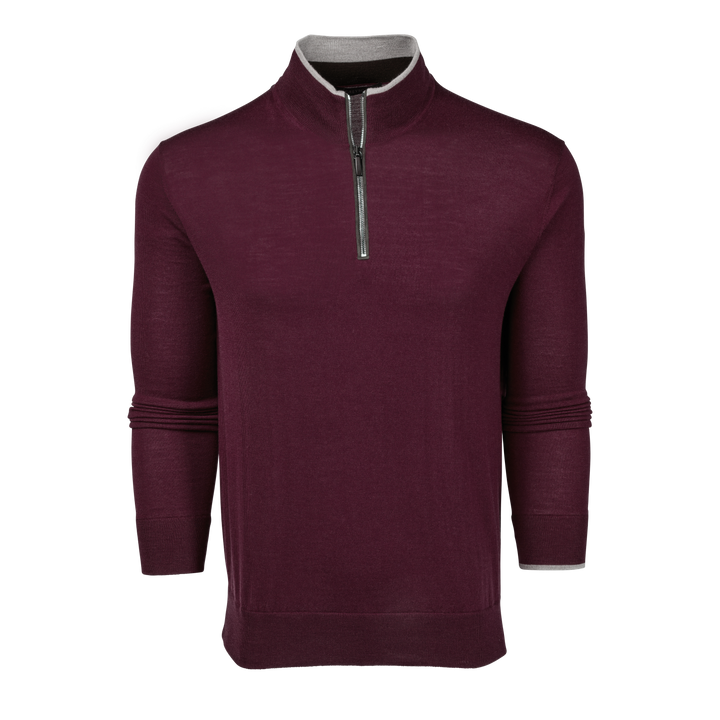 Mens Saratoga Quarter-Zip Sweater - Tropical Weight Merino Wool