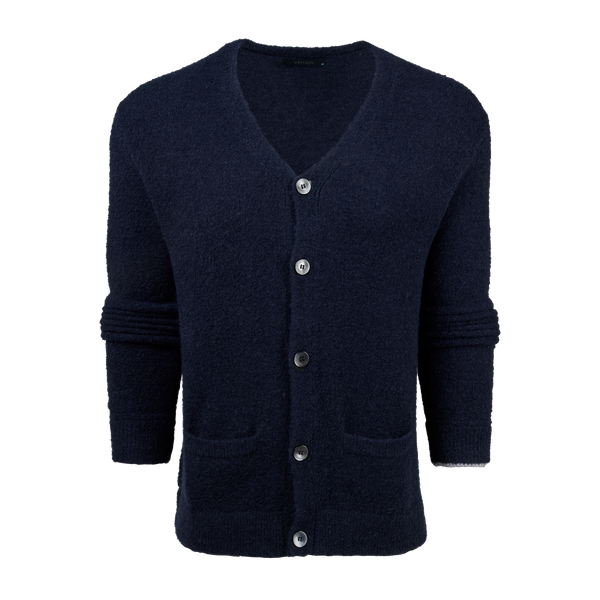 Mens Bedford Bouclé Cardigan - Soft Knit Layer with Thermal Warmth