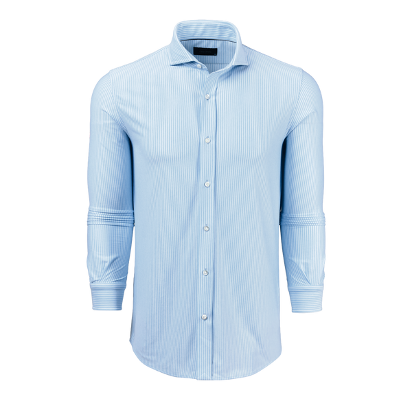 Mens Birmingham Striped Knit Shirt - Stretch Knit Shirt with