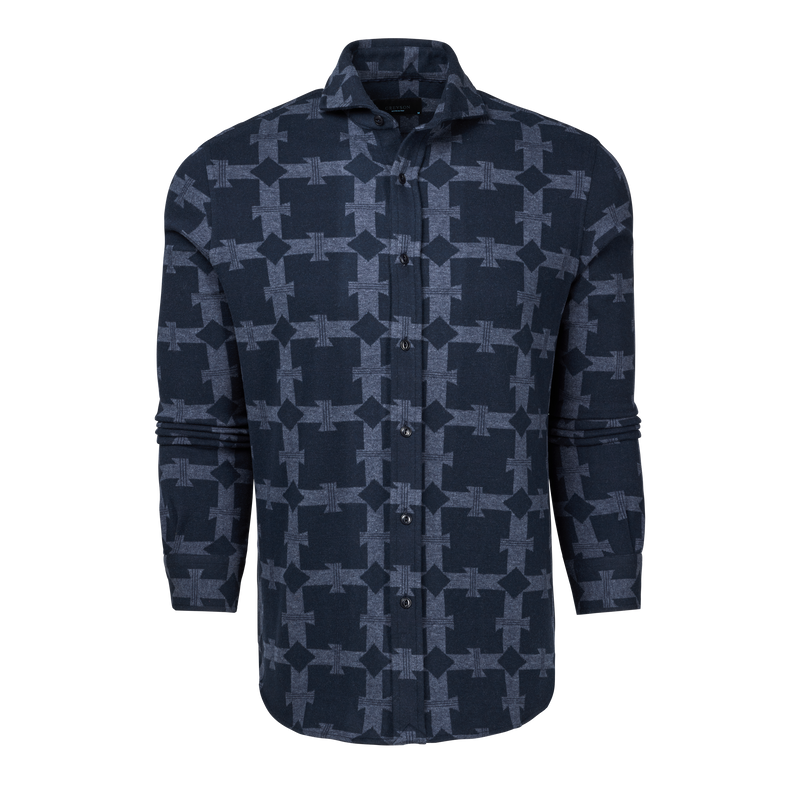 Thunder Plaid Fleece Knit Shirt