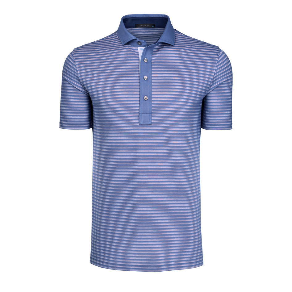 Wolf Yarn Dyed Striped Short Sleeve Polo