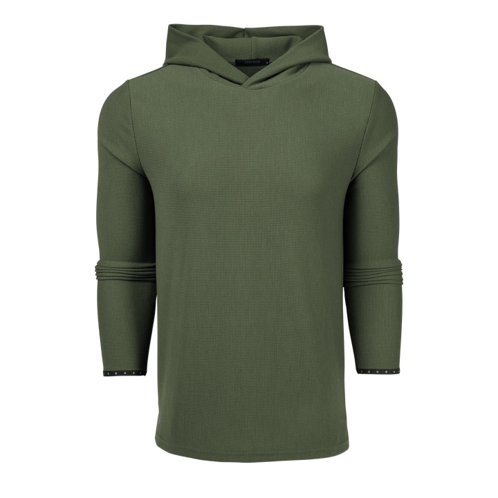 Mens Traverse Waffle Hoodie - Lightweight Stretch Hoodie | Greyson