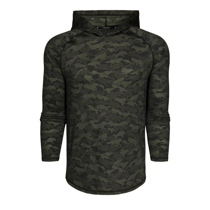Mens Kennebec Wolfpack Camo Sport Hoodie - Jacquard Moisture