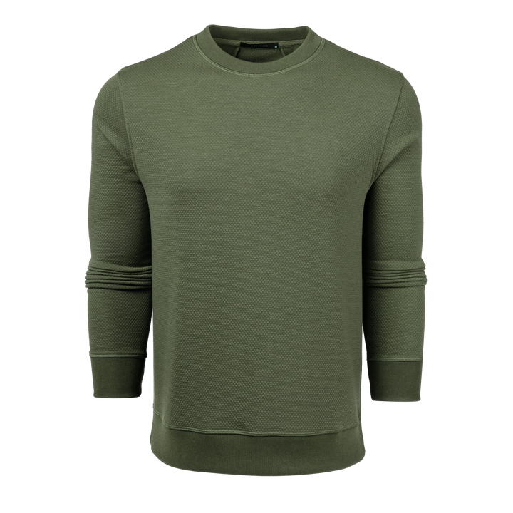 Mens Troy Crewneck - Textured Stretch Performance Sweatshirt