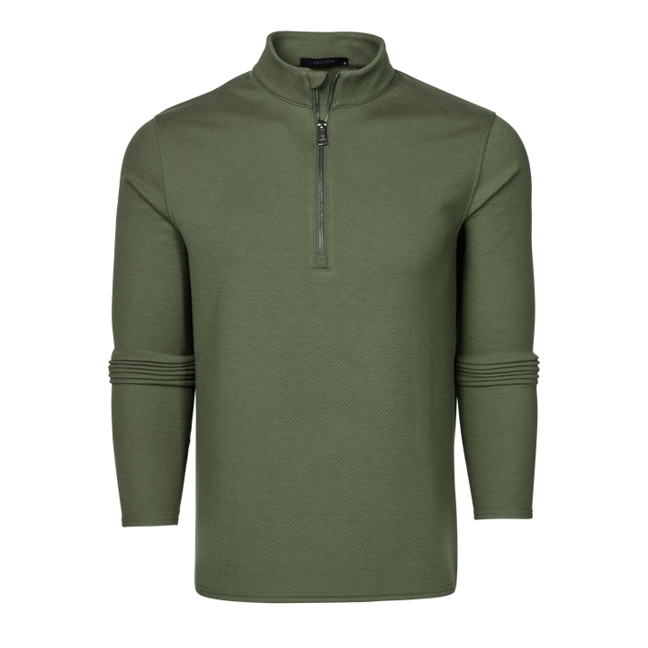 Mens Troy Quarter-Zip - Midweight Textured Fleece Quarter-Zip
