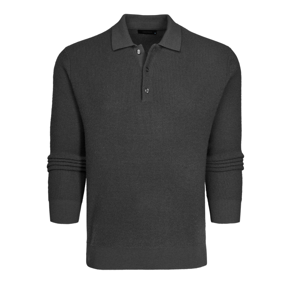 Saratoga Waffle Stitch Sweater Polo