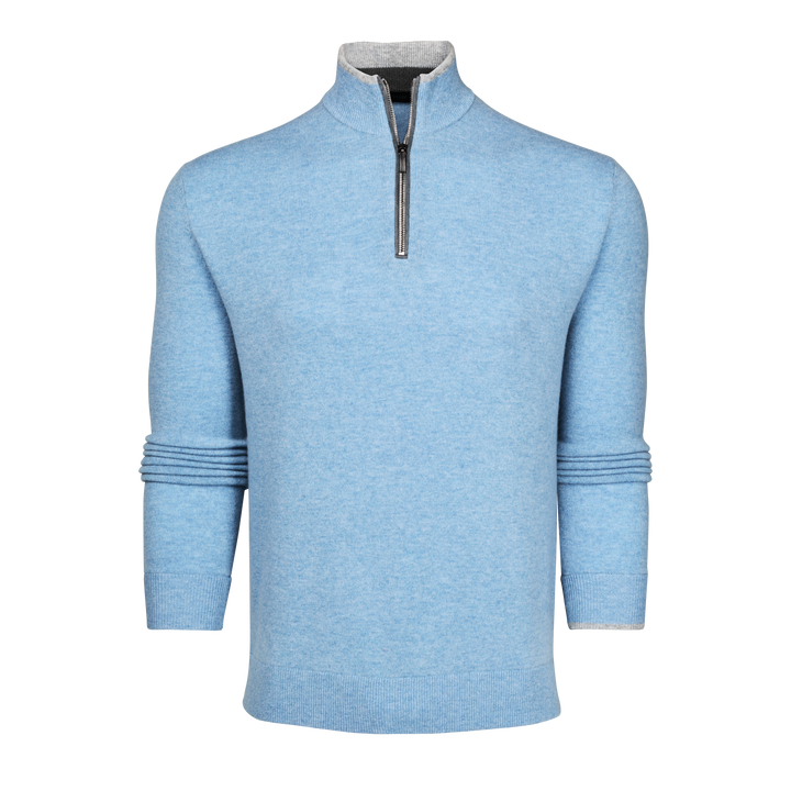 Mens Sebonack Quarter-Zip Sweater - Midweight Wool-Cashmere Blend
