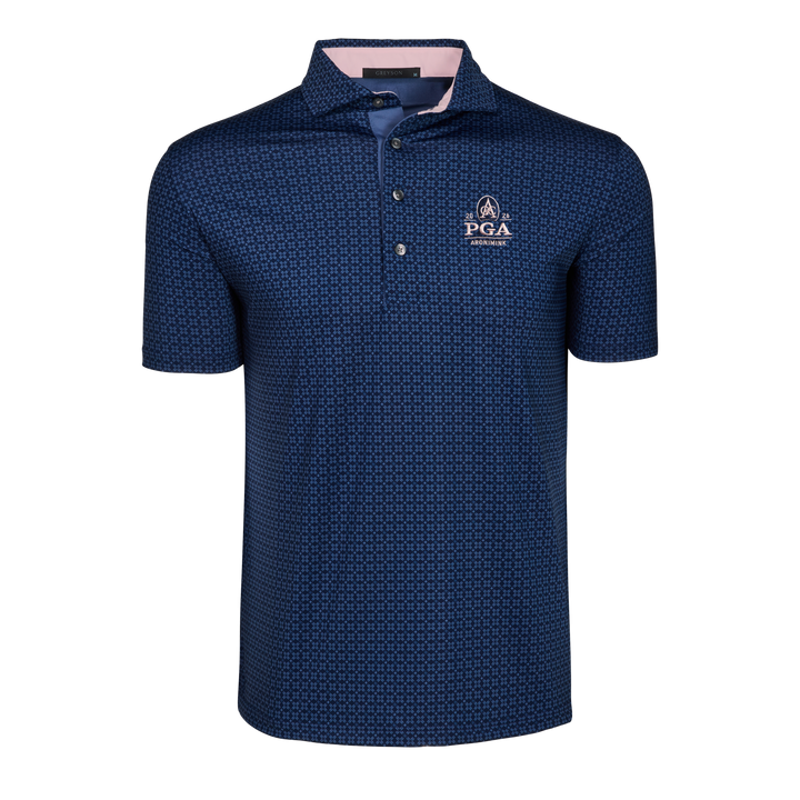 GREYSON FOOTPRINTS POLO FALCON 日本M/L相当 Mens 2026 PGA Championship Ghost Thistle Short Sleeve Polo