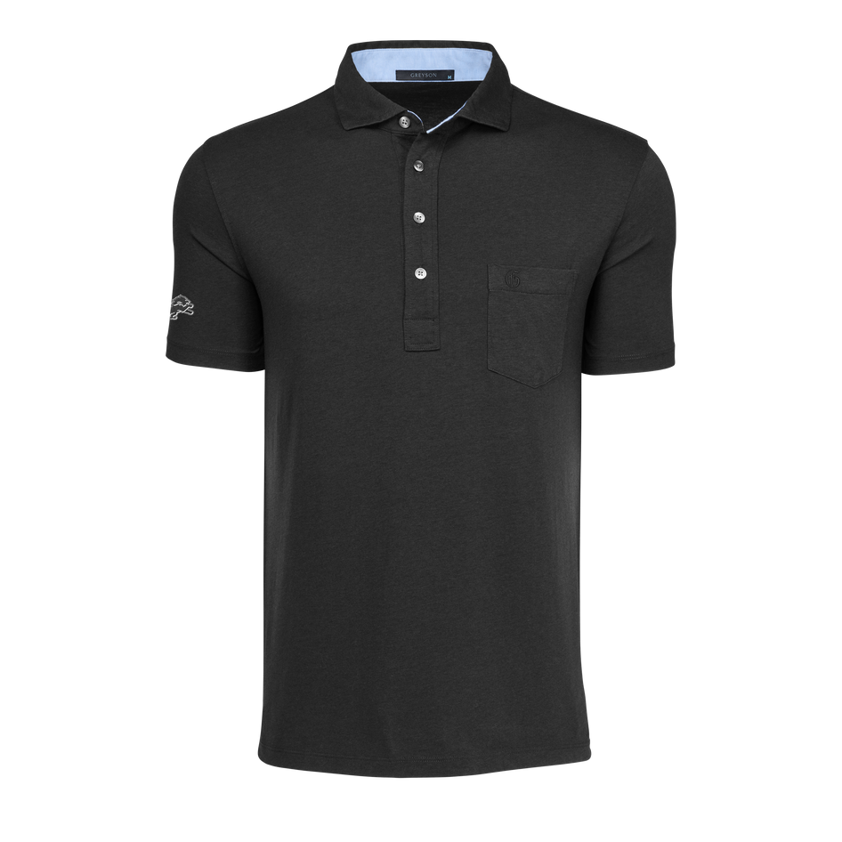Detroit Lions Blackout Spirit Short Sleeve Polo