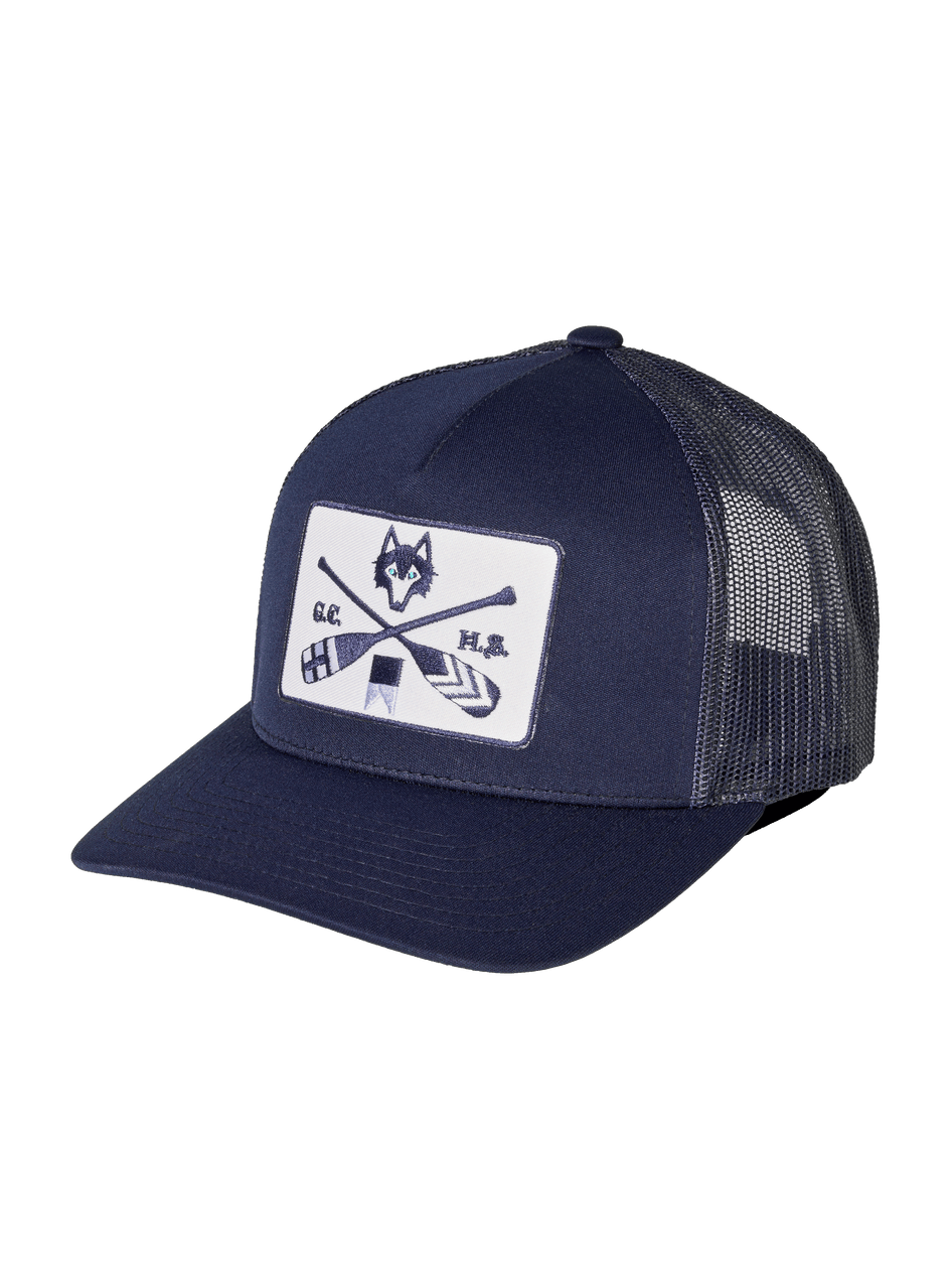 Greyson Clothiers H.S. Crossed Paddles Trucker Hat in MALTESE BLUE