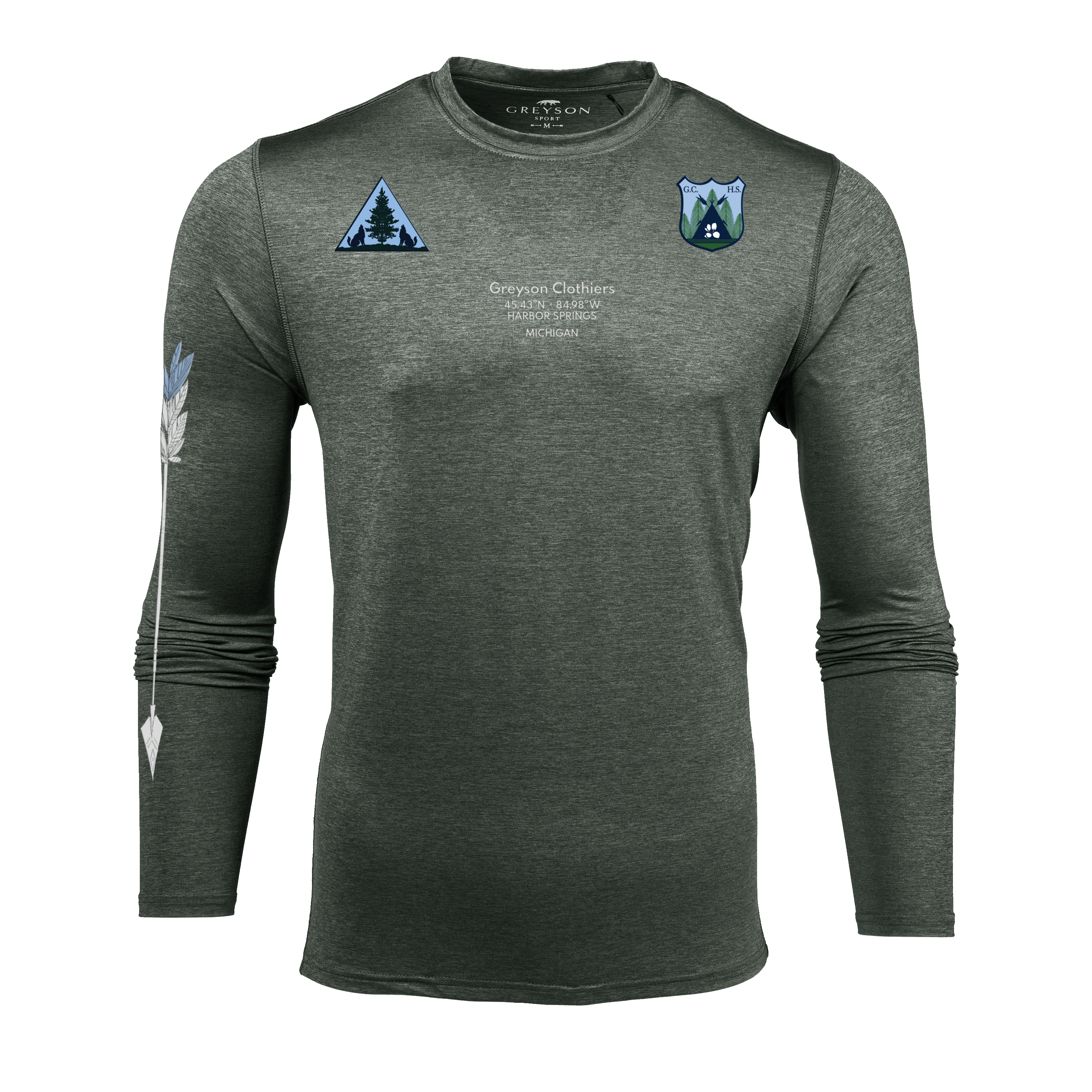 Mens H.S. Arrow Guide Sport Long Sleeve Tee | Greyson Clothiers