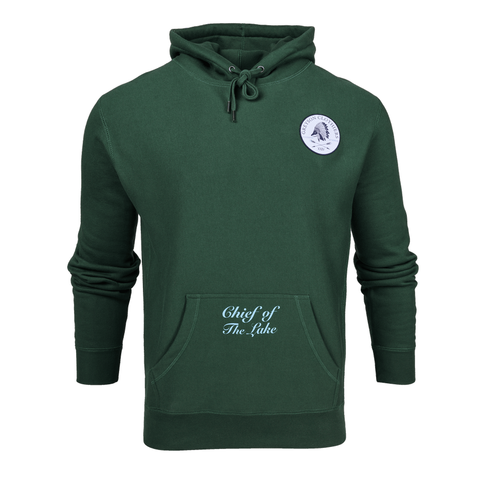 Greyson Clothiers Members Only Wise Wolf Fireside Hoodie in PINE