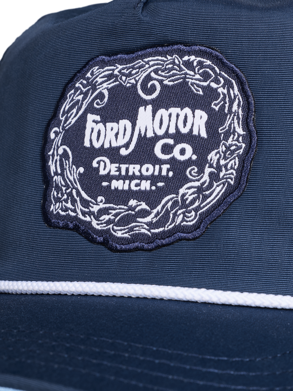 Mens Greyson x Ford Heritage Rope Hat - Structured Flat Brim Mens Greyson x Ford Heritage Rope Hat - Structured Flat Brim