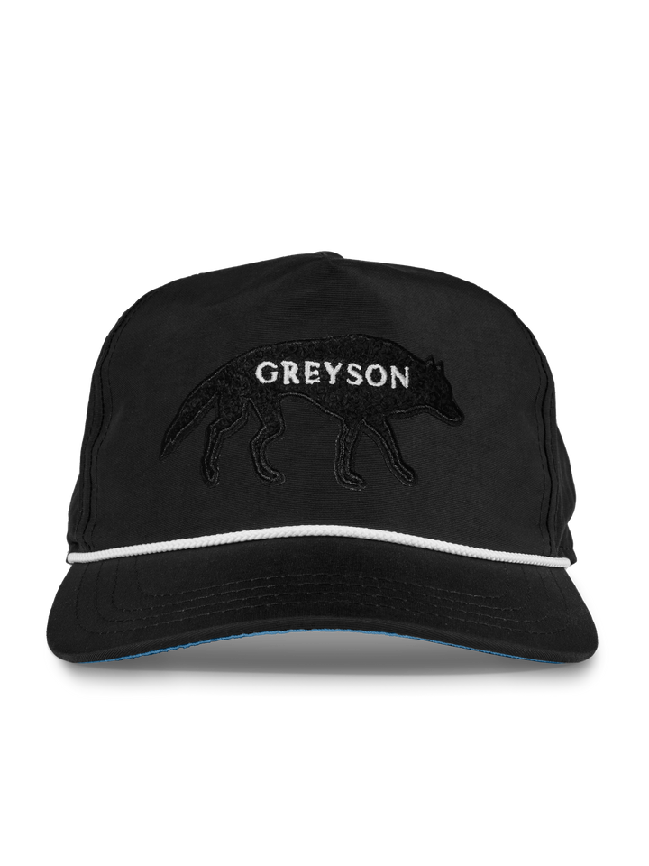 Greyson Stalking Wolf Rope Hat - Structured Flat Brim Snapback Cap