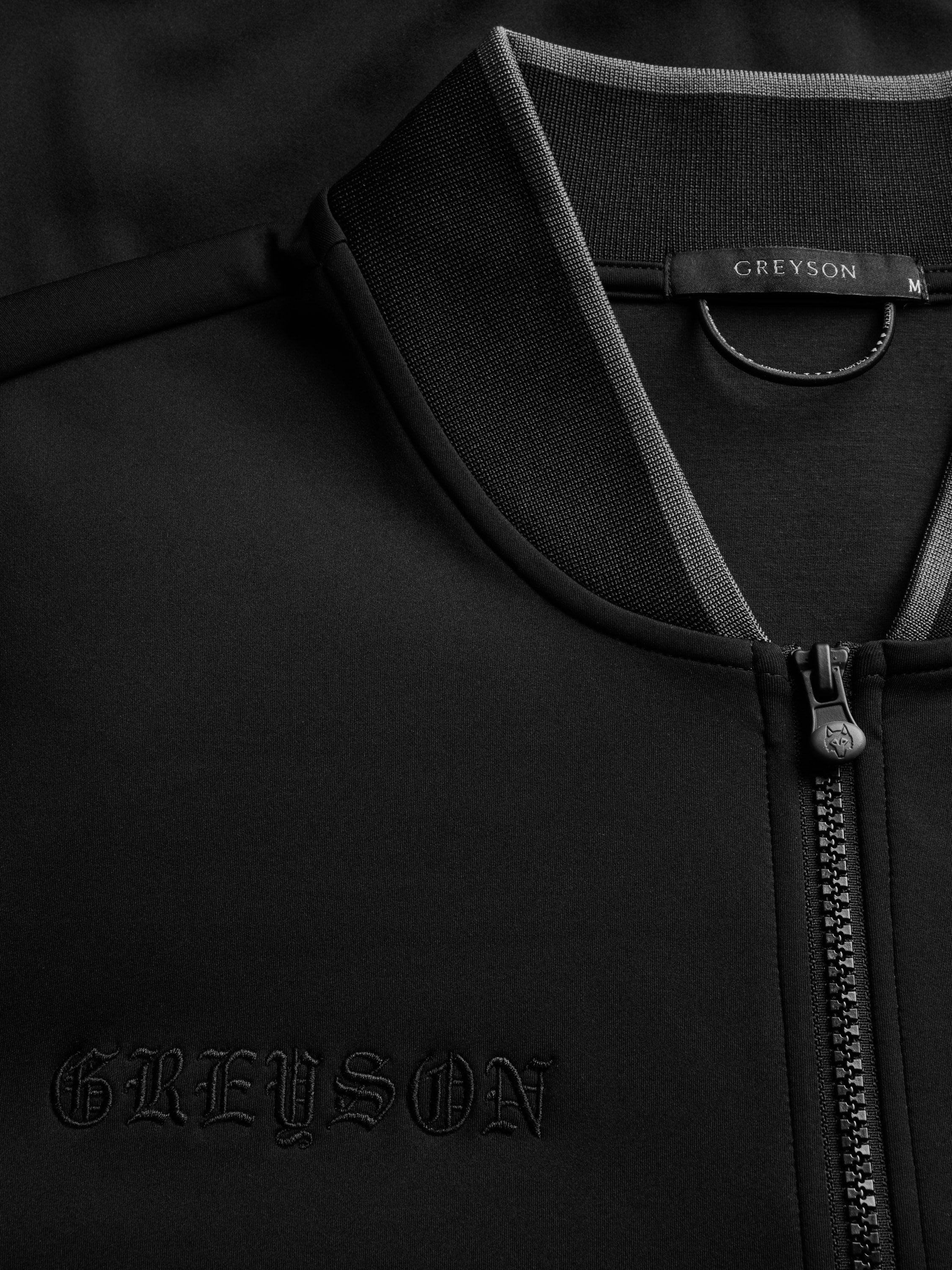 Black Wolf Sequoia Bomber - Midweight Performance Full-Zip Logo