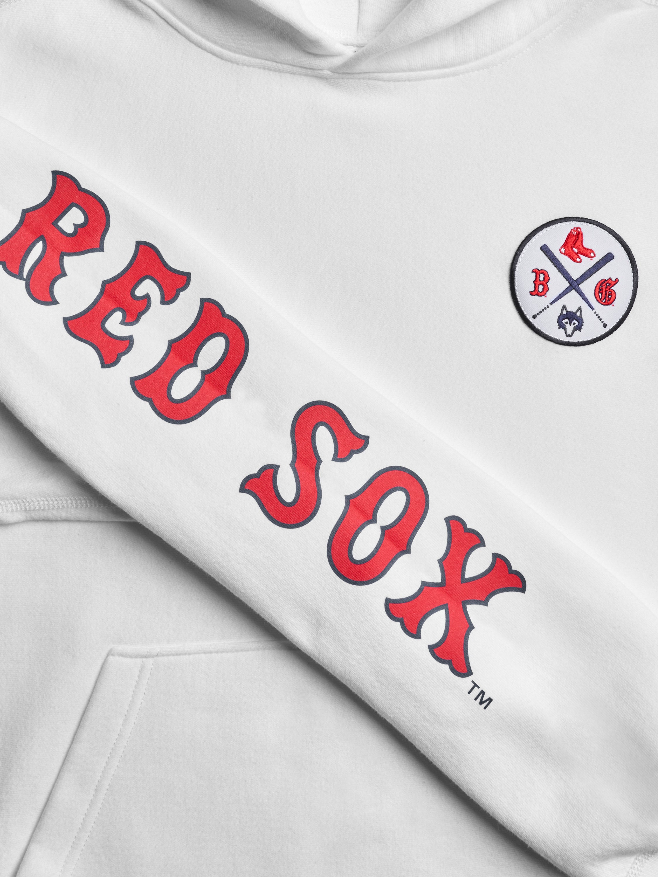 Mens Boston Red Sox Hoodie - Heavyweight Cotton Hoodie with Logo