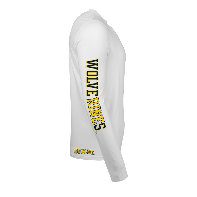 Greyson Clothiers University of Michigan Wolverines Guide Long Sleeve Tee in ARCTIC