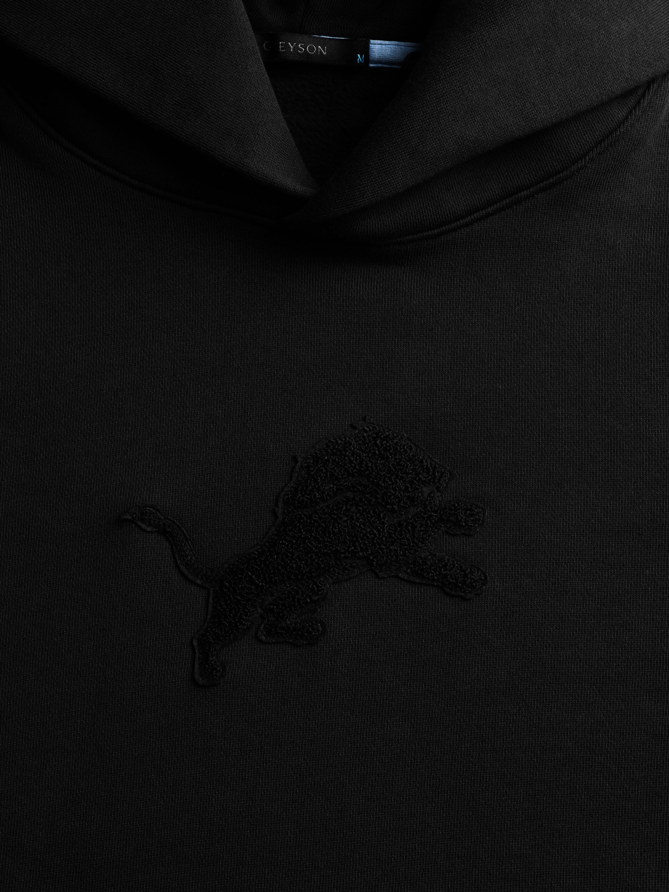 Mens Detroit Lions Blackout Aspen Hoodie - Heavyweight Luxe Cotton