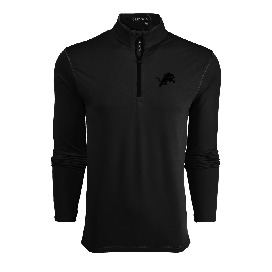 Mens Detroit Lions Blackout Tate Quarter-Zip - Midweight Mens Detroit Lions Blackout Tate Quarter-Zip - Midweight