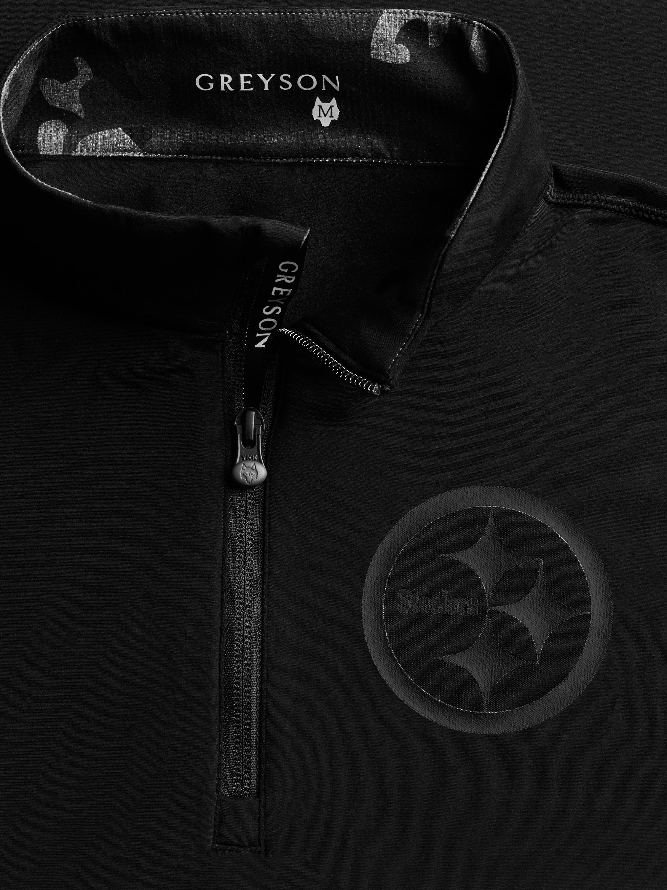 Mens Pittsburgh Steelers Blackout Tate Quarter-Zip - Midweight