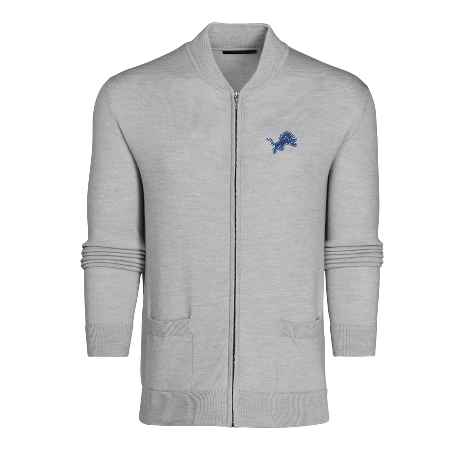 Detroit Lions 313 Saratoga Full-Zip Sweater