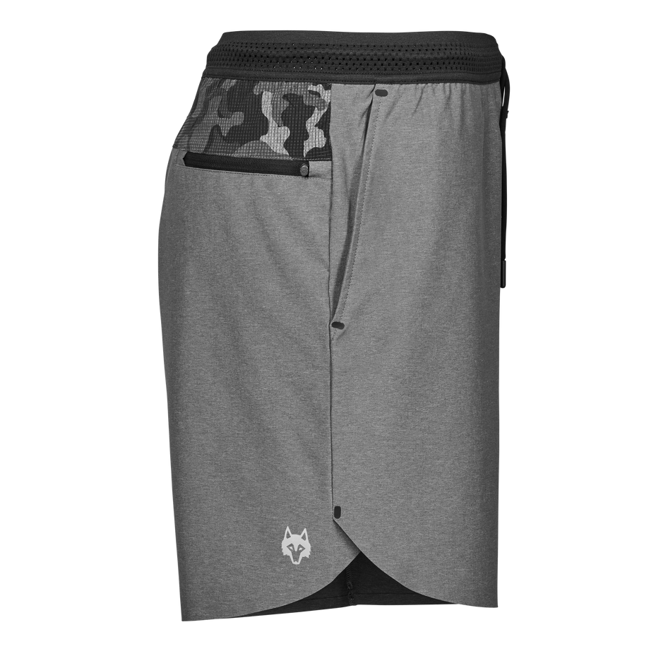Mens Running Wolf Short - Drawstring Athletic Short with Mens Running Wolf Short - Drawstring Athletic Short with