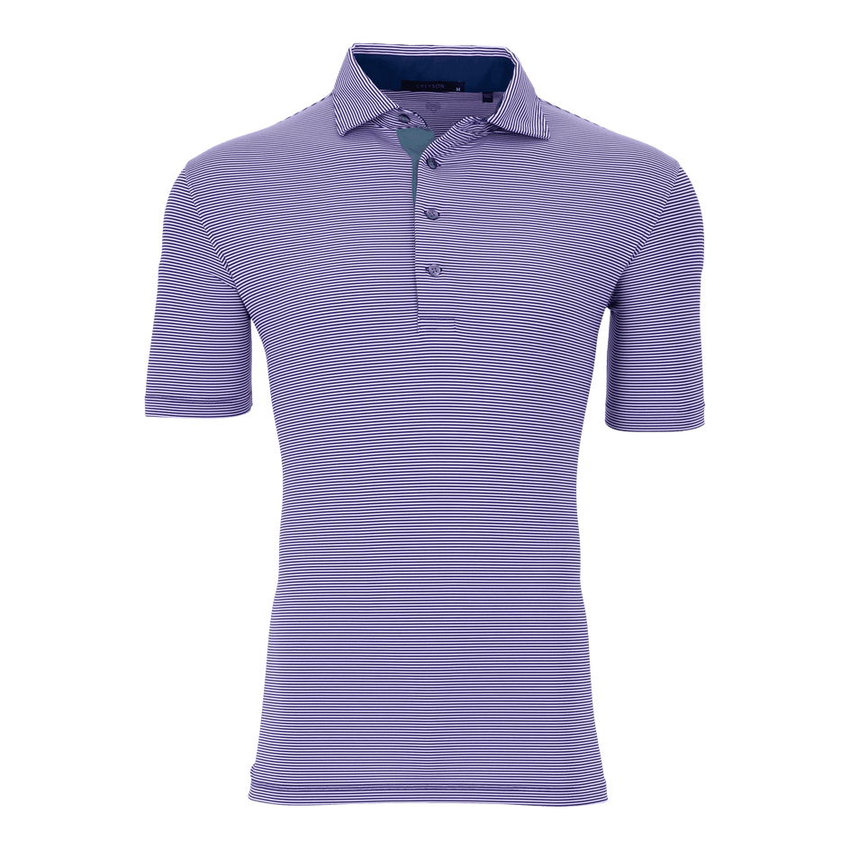 Greyson orders Saranac Polo Golf Shirt Mens XL Twilight Striped New Short Sleeve