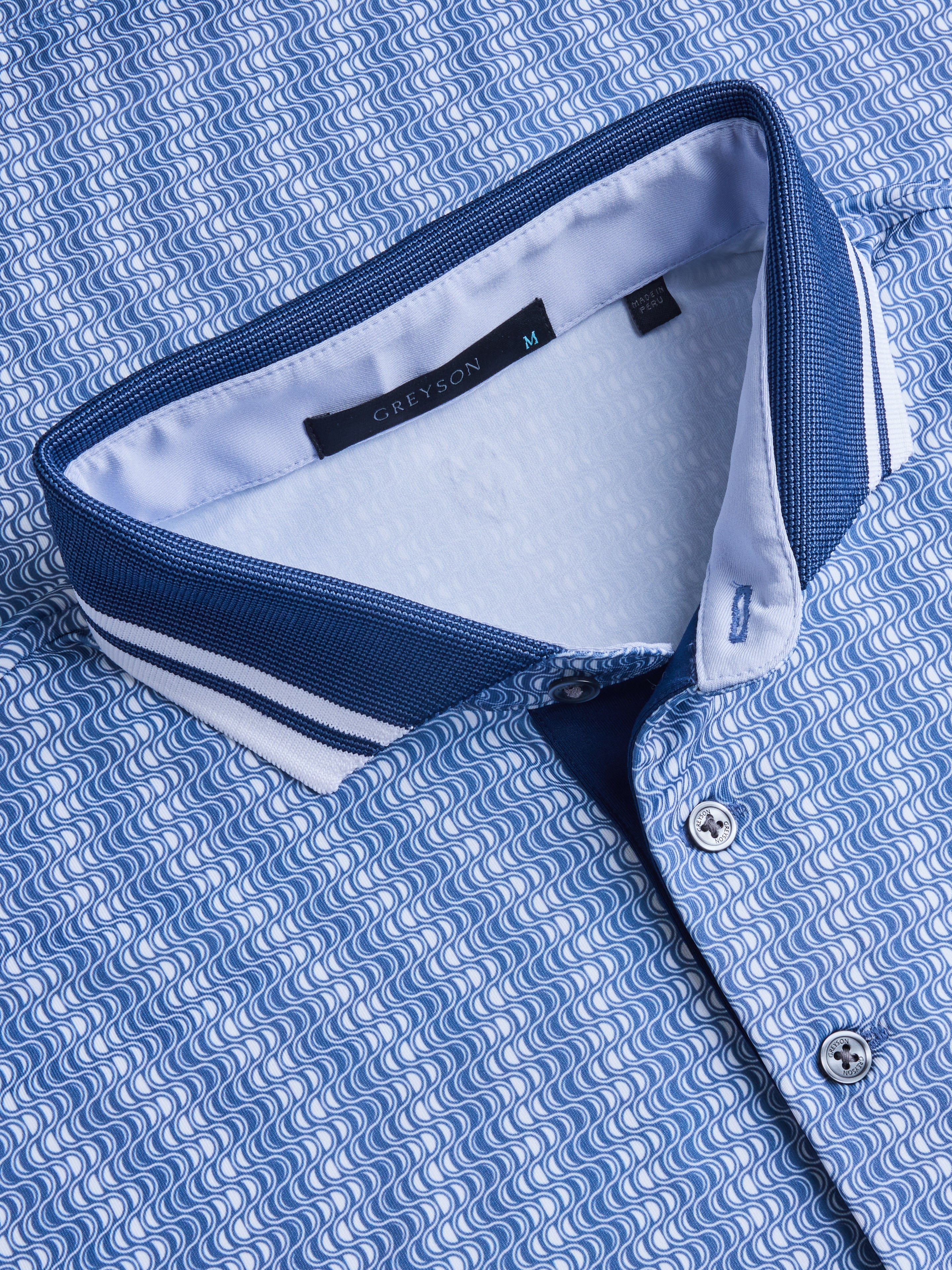 Mens Printed Short Sleeve Men's Polos: As The Waves Glow Polo