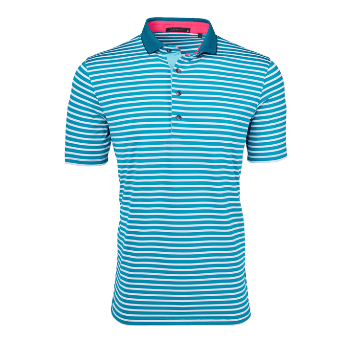 Mens Santa Ana Short Sleeve Polo - Performance Striped Polo with