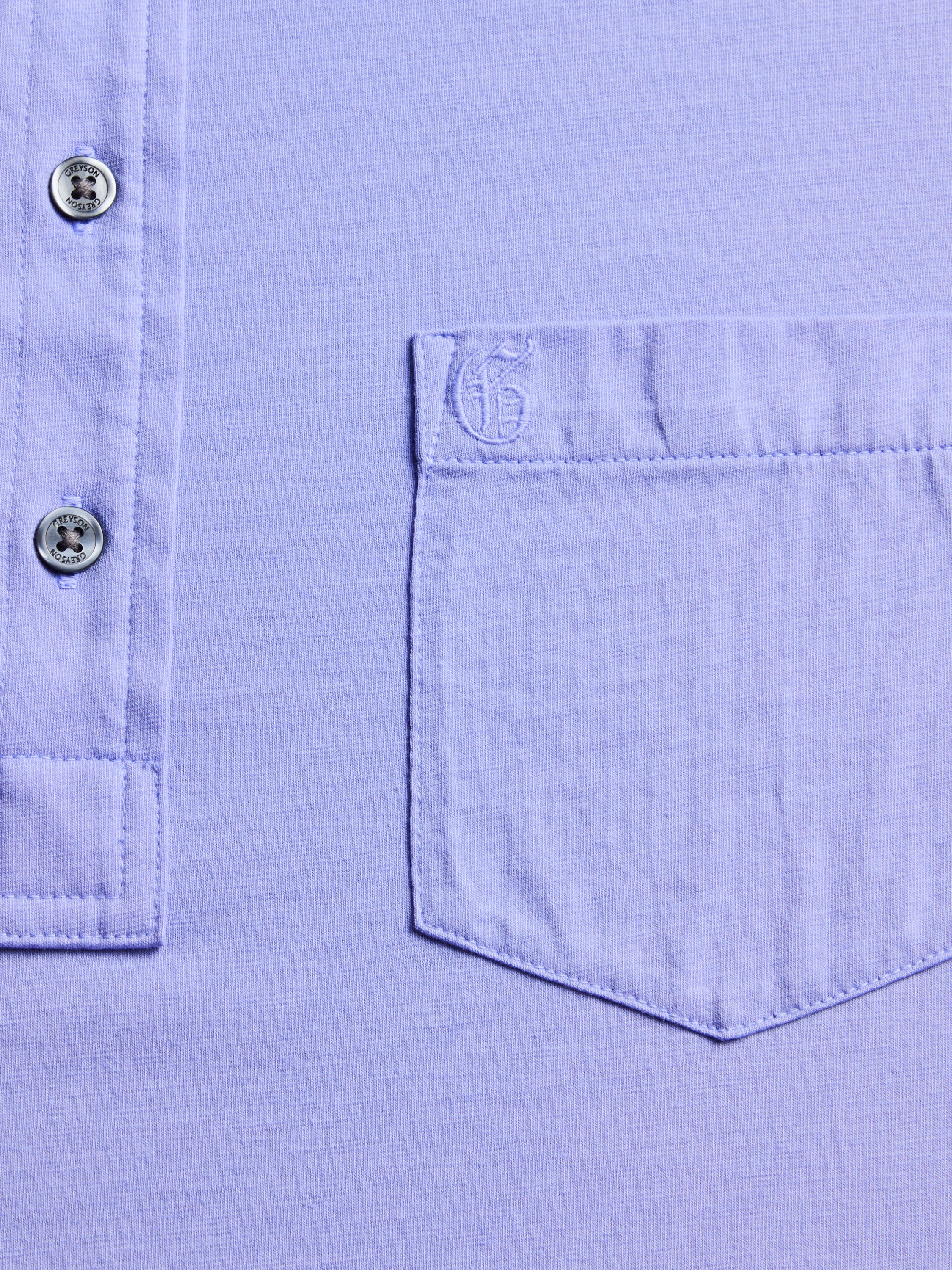 Greyson Golf Shirt - G.O.A.T Camo Polo - Maltese Blue SS25