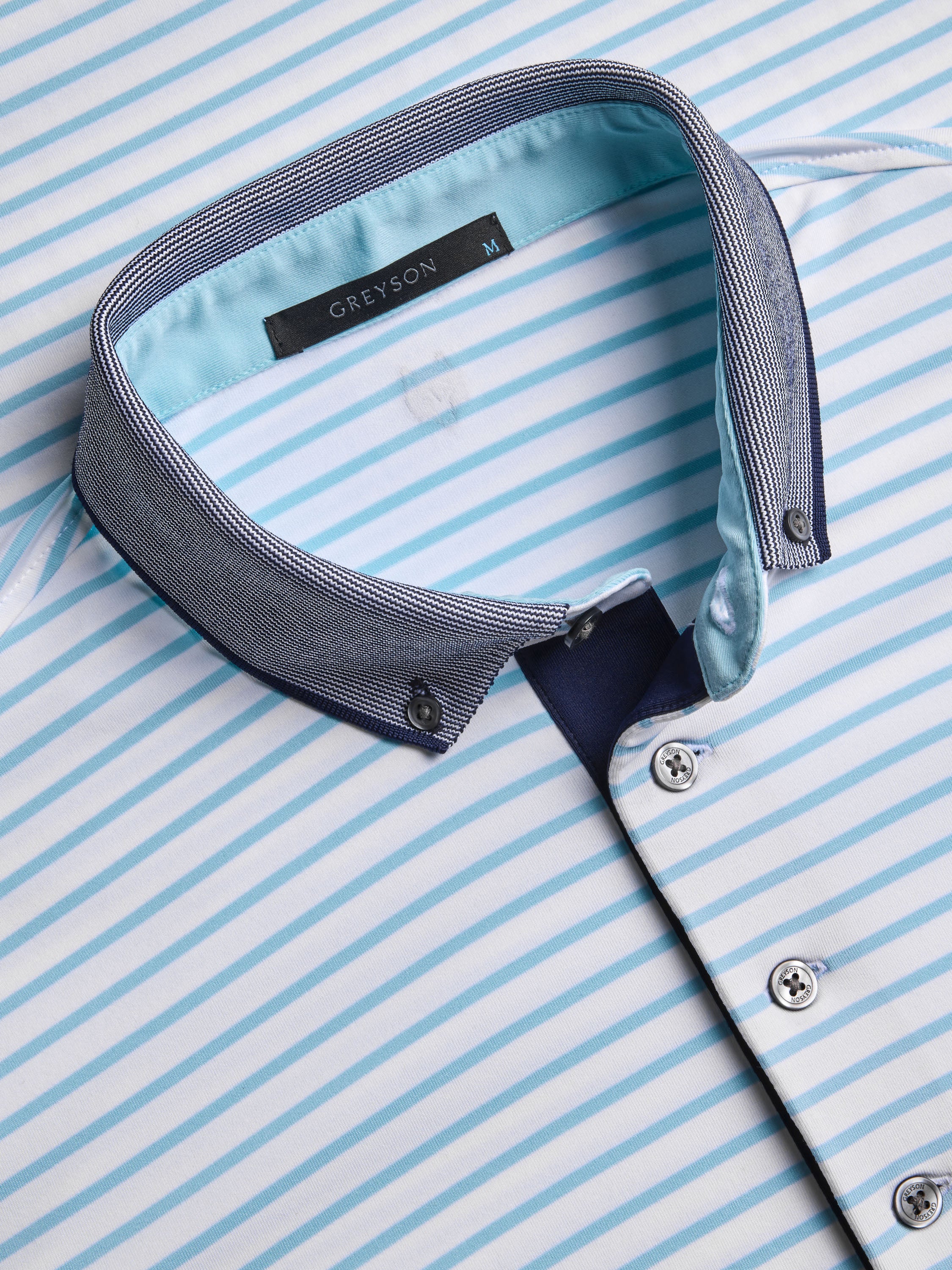 Mens Striped Short Sleeve Torrey Polo