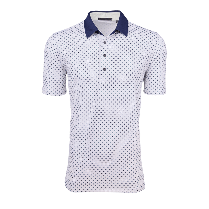 着用1.2回 美品 23ss WHOLE PATTERN S/S POLO Mens G Squared Short Sleeve Polo - Performance Printed Polo