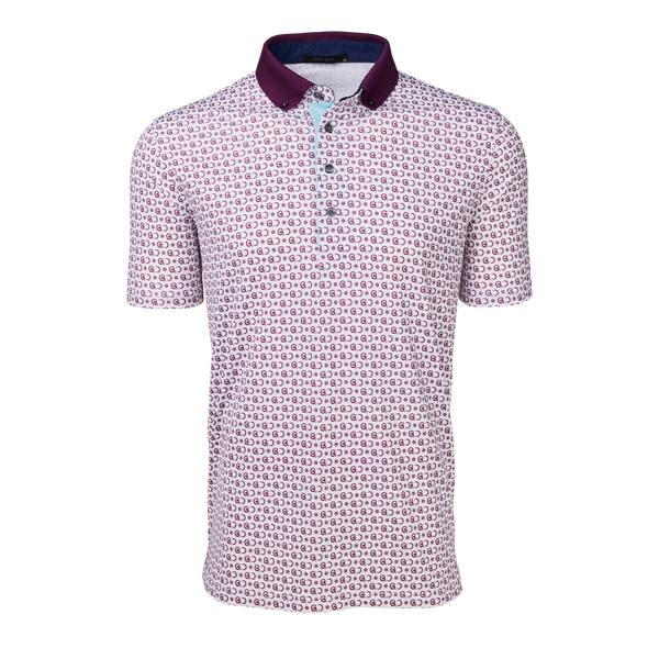 Mens Serpent Moon Short Sleeve Polo - Performance Printed