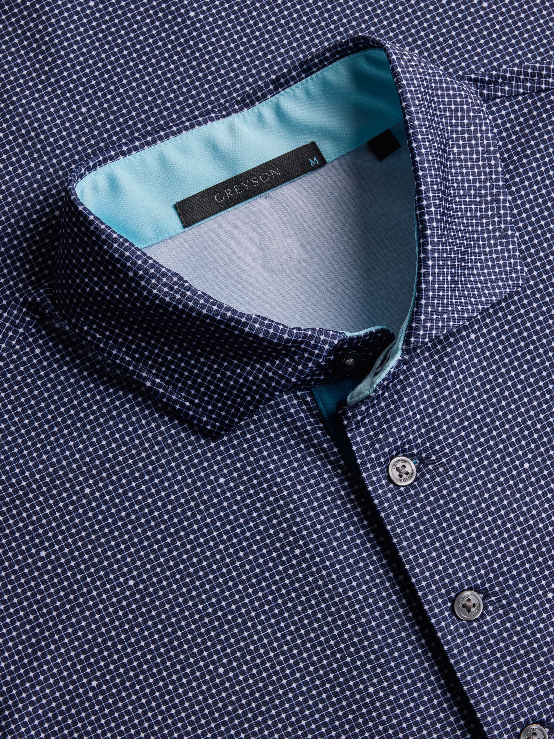Mens Beacon Short Sleeve Polo - Performance Printed Polo with Knit