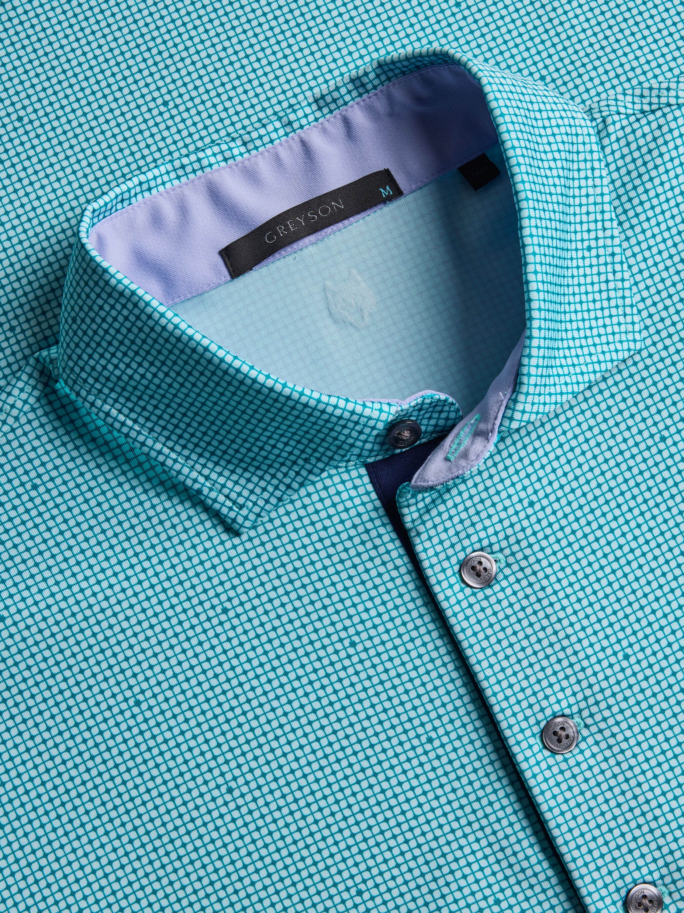 GREYSON グレイソン　Beacon poro　 表記M Mens Beacon Short Sleeve Polo - Performance Printed Polo with Knit