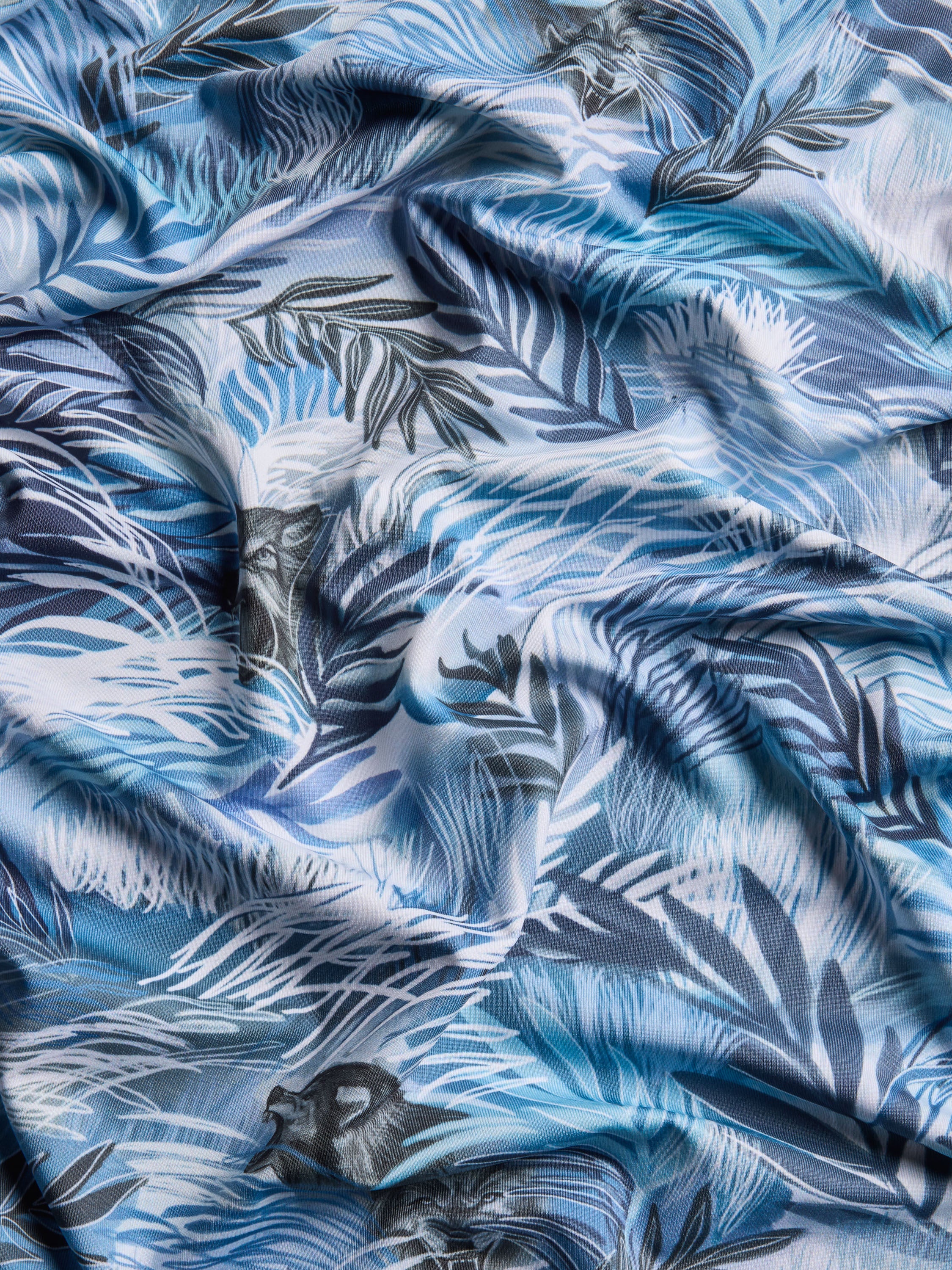 Mens Wolf Palm Short Sleeve Polo - Performance Printed Polo with