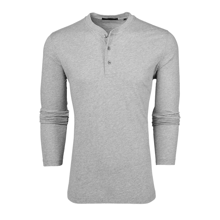Mens Alpha Slub Long Sleeve Henley - Relaxed Cotton Tee | Greyson Mens Alpha Slub Long Sleeve Henley - Relaxed Cotton Tee | Greyson