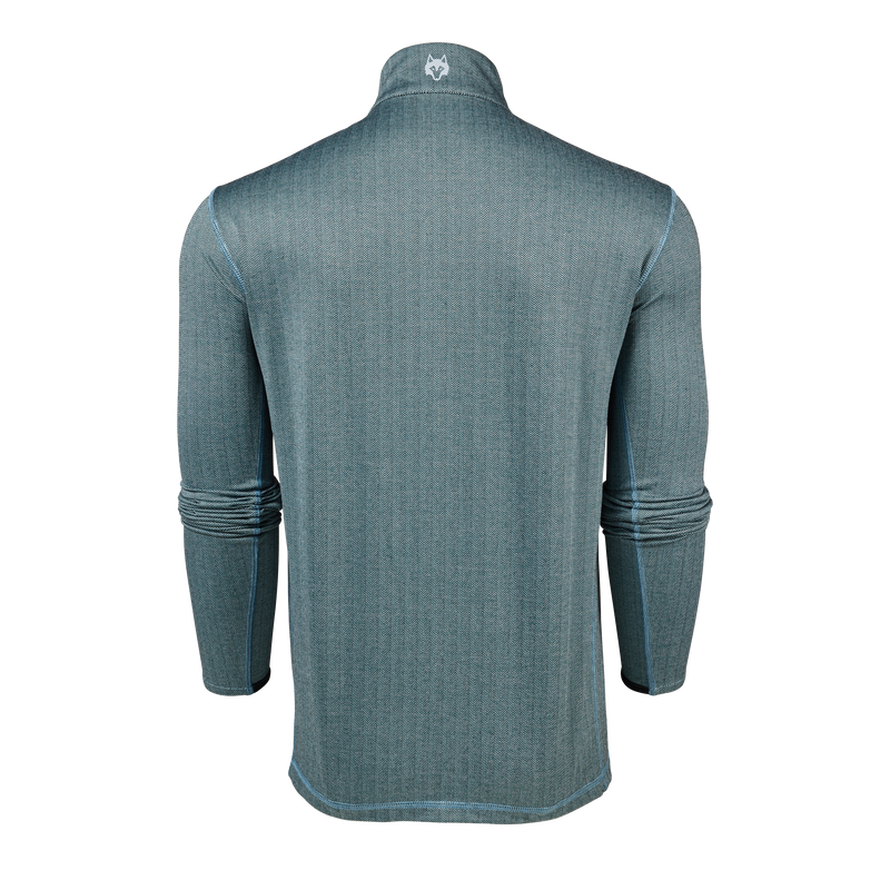 Mens Midweight Performance Pullover: Herringbone Tate Mens Midweight Performance Pullover: Herringbone Tate